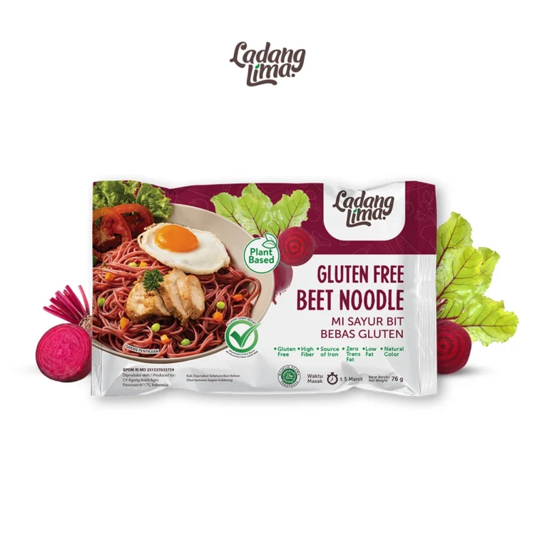 Beet Noodle 76g Mie Sayur Ladang Lima