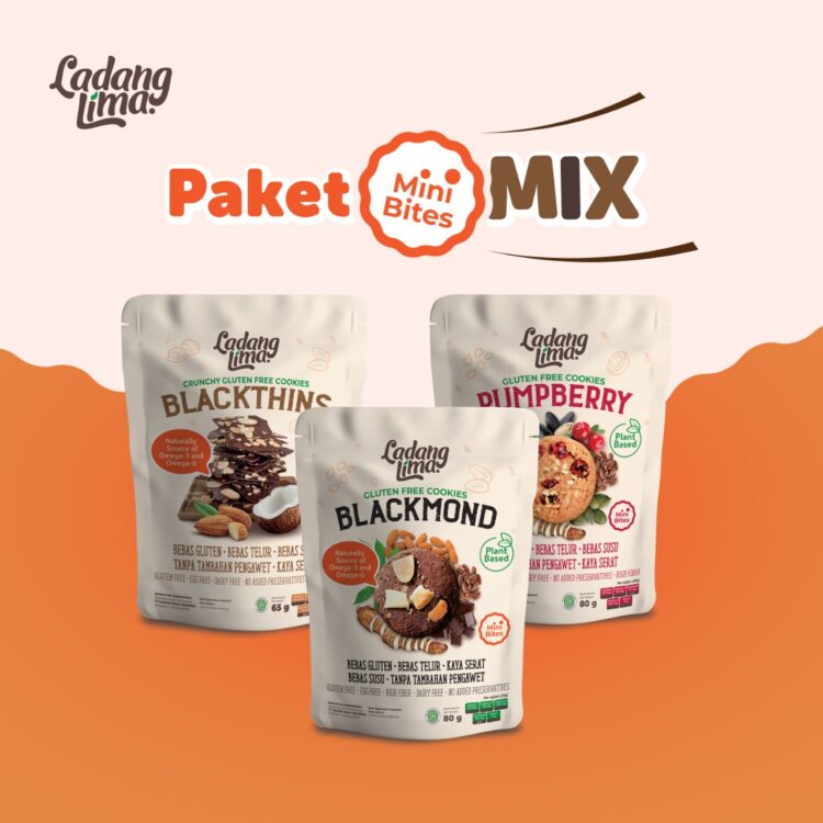 Paket Mix Cookies Mini Bites - Ladang Lima Gluten Free Snack