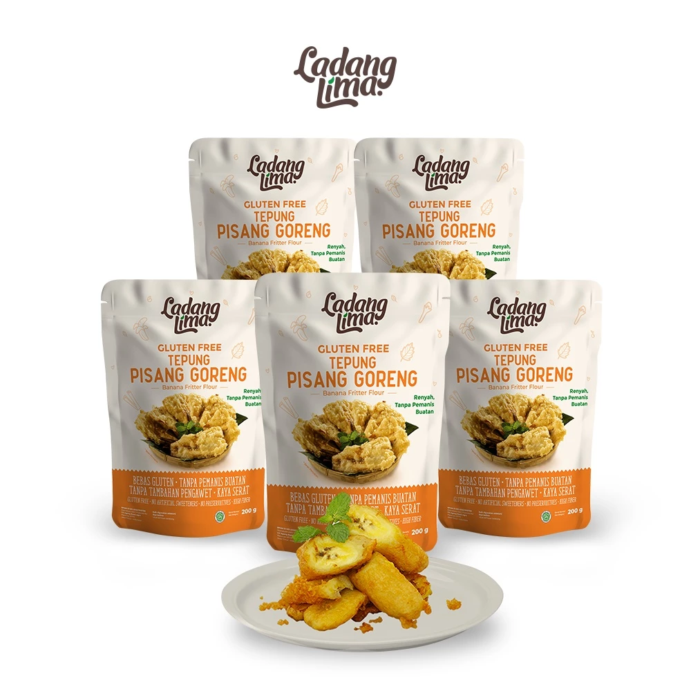 5 pcs - Tepung Pisang Goreng 200g Gluten Free Ladang Lima