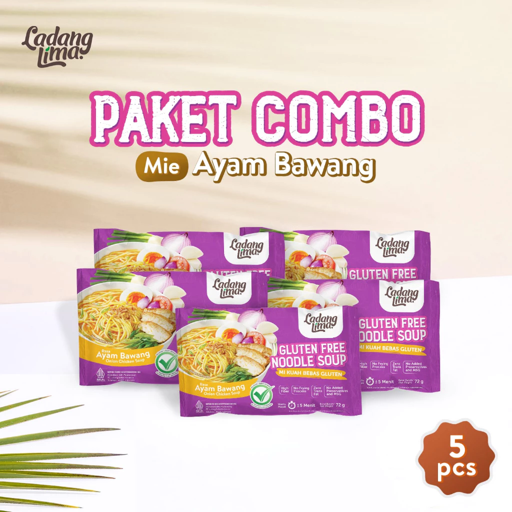 5 pcs Mie Ayam Bawang Ladang Lima