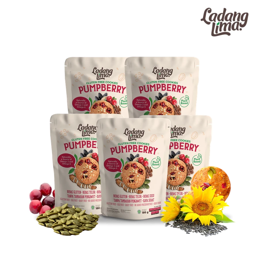 5 pcs - Pumpberry 180g Cookies Ladang Lima
