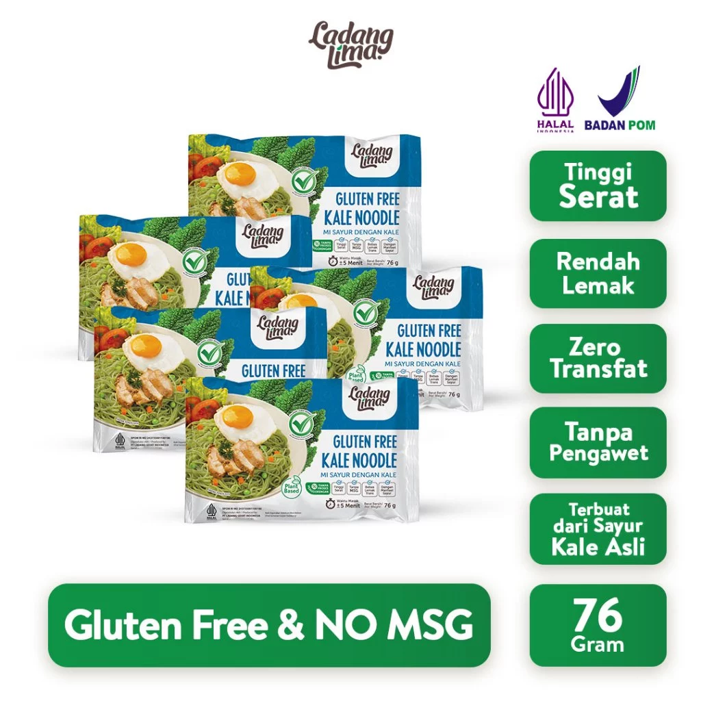 5pcs Kale Noodle - Mie Sayur Gluten Free Ladang Lima