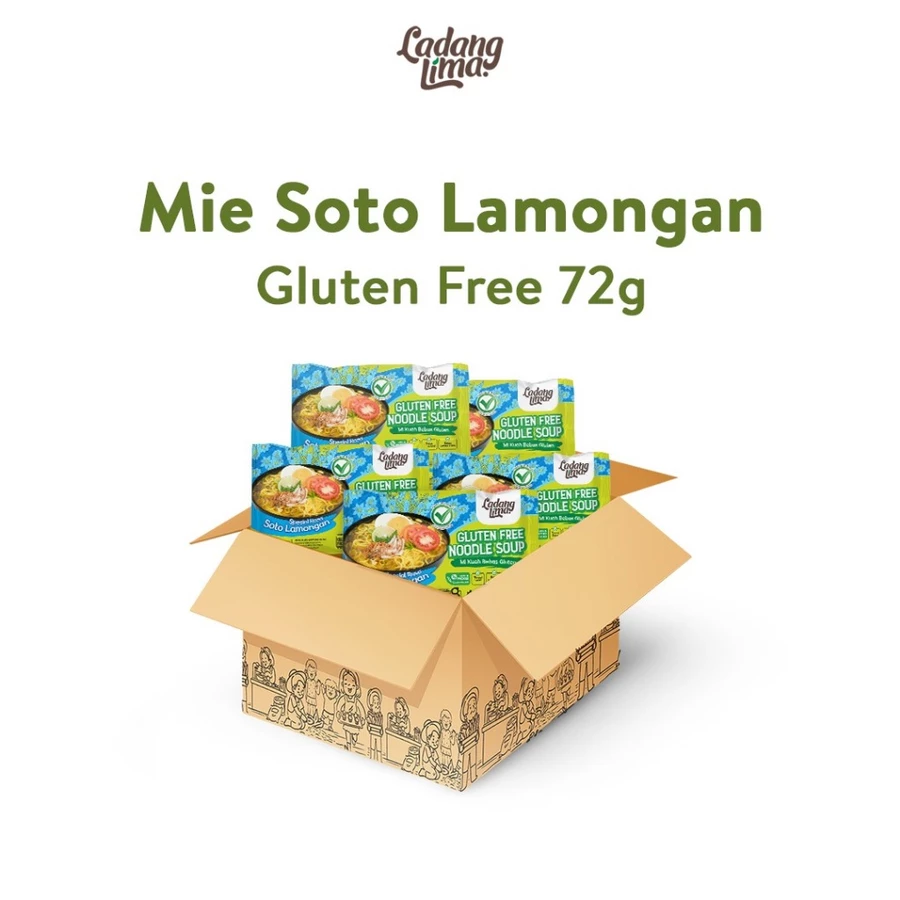 1 Karton - Mie Rasa Soto Lamongan - Mie Gluten Free Ladang Lima