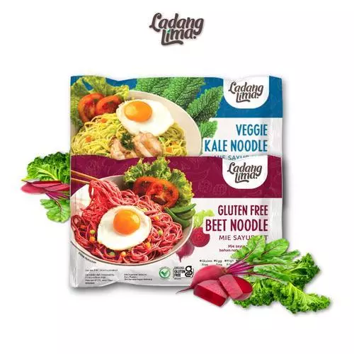 Veggie Noodle Kale & Beet "Gluten Free" Ladang Lima 76gr - Paket Combo 2pcs