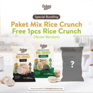 Paket Mix Rice Crunch 60gr  - Free 1pcs Rice Crunch Gluten Free Ladang Lima